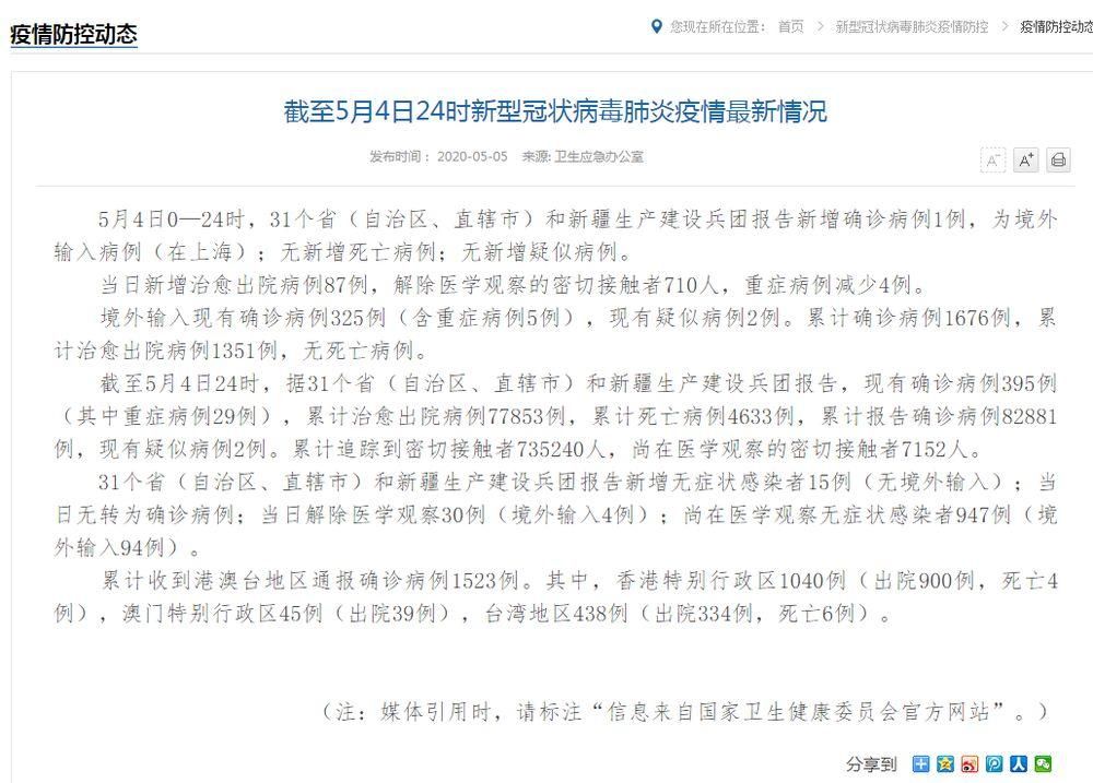 31省市新增本土确诊1例_31省区市新增本土确诊4例