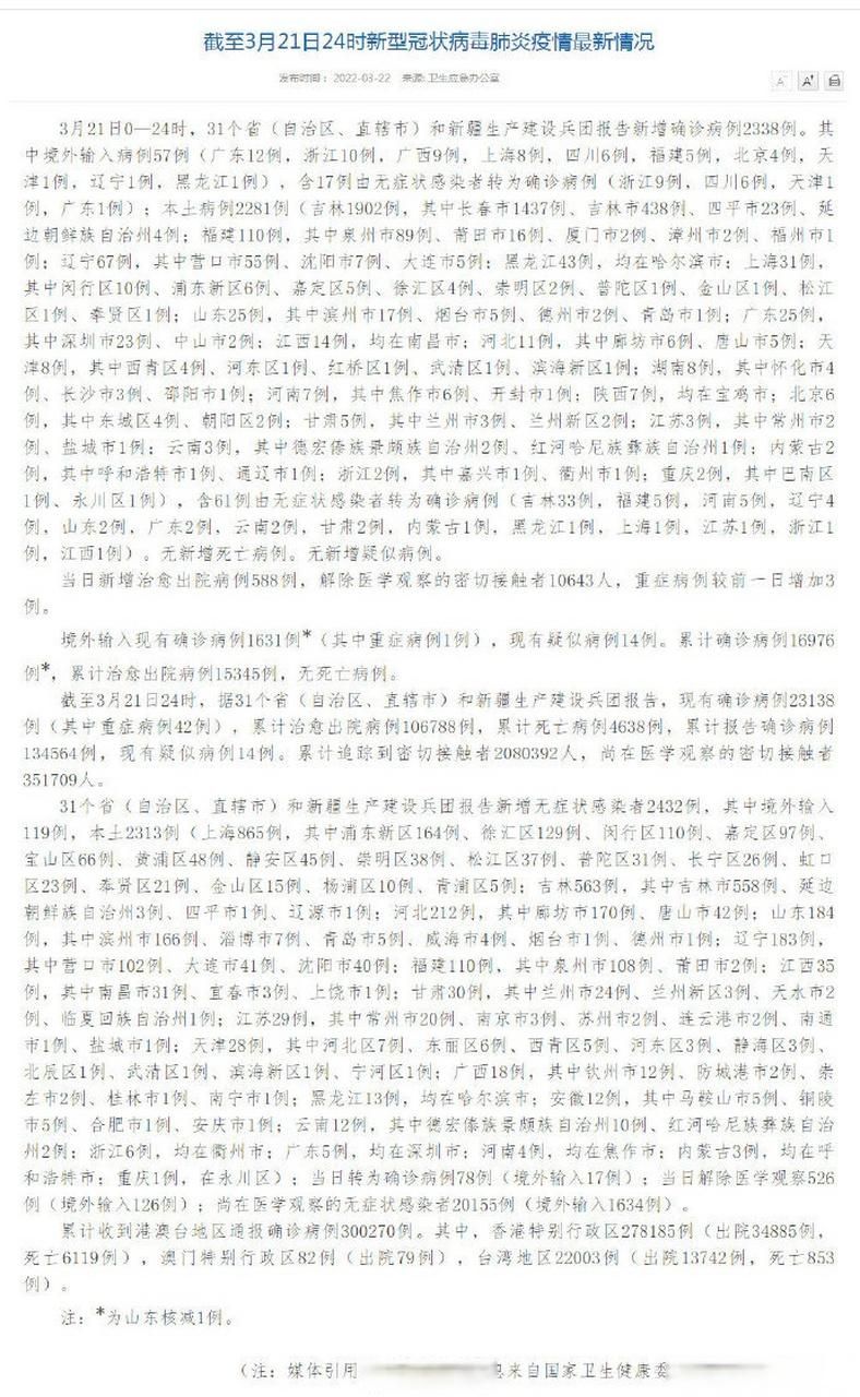 31省市新增11例核酸阳性及21例无症状(31省区市新增确诊12例含本土4例)