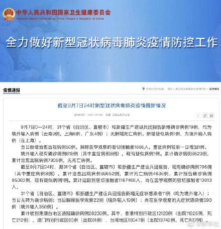 7地新增19例均为境外输入/7地新增19例均为境外输入感染者
