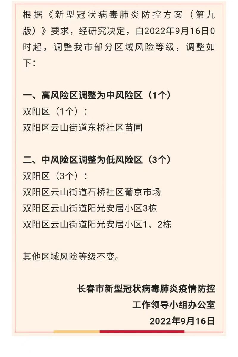 查找吉林长春南关区最新疫情:长春市南关区疫情风险等级