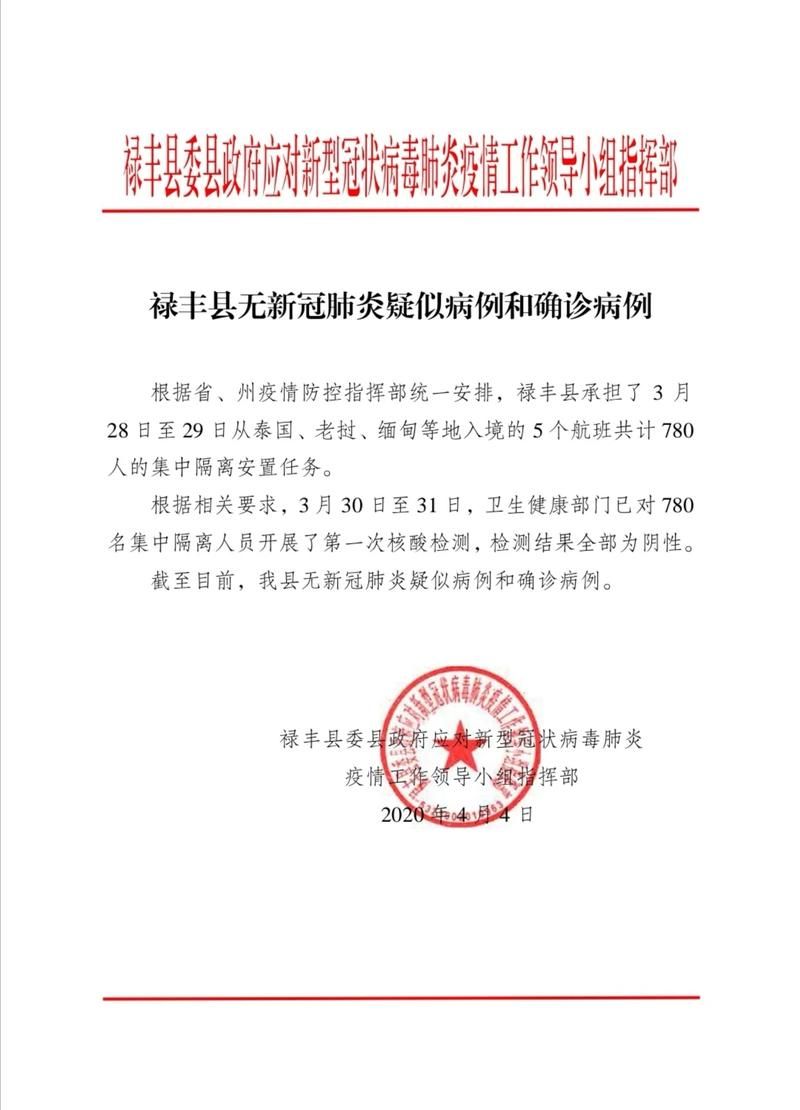 疫情禄丰市最新通知/禄丰县最新公示
