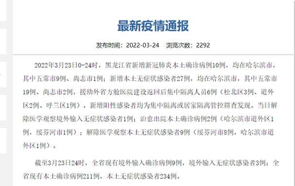 【新增疫情关注五常市,五常市今天新闻报道】